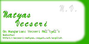 matyas vecseri business card